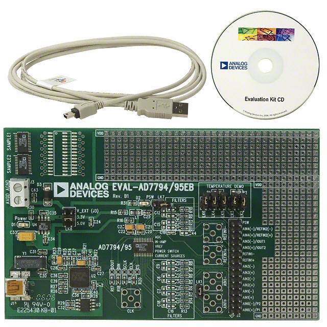 EVAL-AD7794EBZ Analog Devices Inc.  Cartes d'évaluation - Convertisseurs analogique-numérique (CAN)